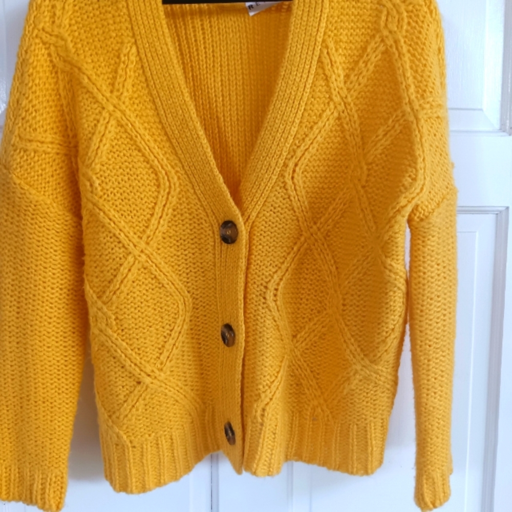 Retrod bright yellow cardigan